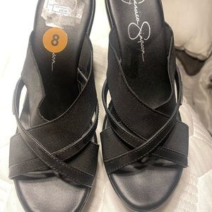 Size 8 black wedges Jessica Simpson never worn very cute